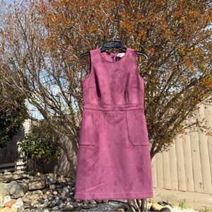 LOFT Rich Purple velvety Midi Dress excellent condition 4P
